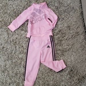 Toddler Girls 18 mo Pink Classic Adidas Track Suit